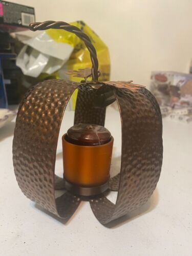 PUMPKIN Tealight Copper CANDLE HOLDER Halloween THANKSGIVING Fall AUTUMN