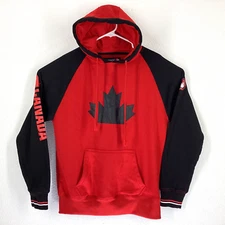 Canada Weather Gear Sportswear Hoodie Men's Size Medium M Red Spell Out Patch