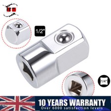 1/4 Inch Female to 1/2 Inch Male Plug Steel Ratchet Socket Adapter/Reducer UK