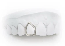 Open Face Grillz Silver Single Lateral Incisor Right or Left Tooth Teeth Cap