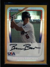 BRYSON BRIGMAN 2011 BOWMAN CHROME #BDPP93 ROOKIE GOLD REFRACTOR #23/50 AZ3083