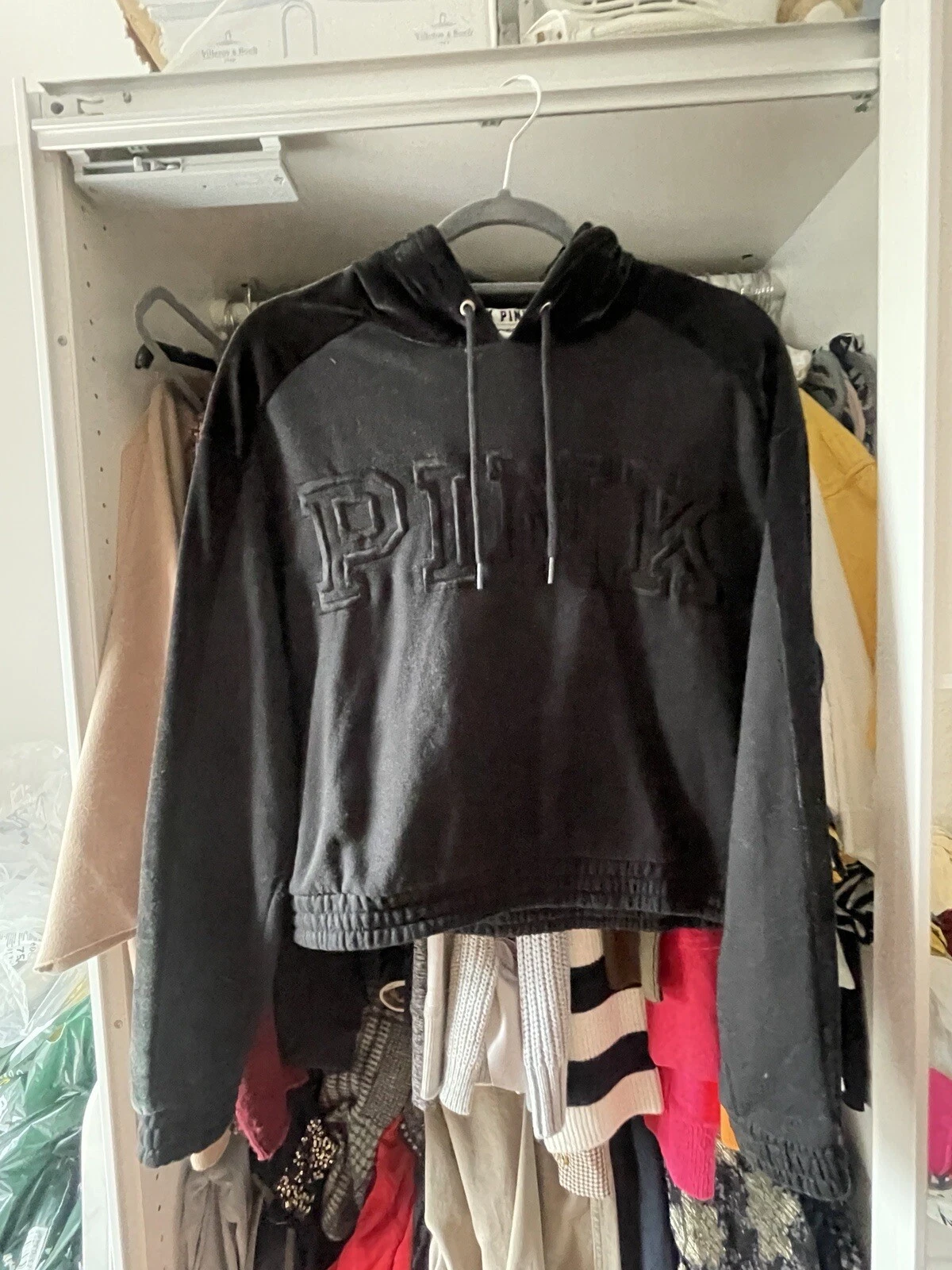 UNDERCOVER felpa con cappuccio rosa victoria secret Xs