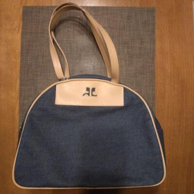 Courreges Denim Handbag Trapezoid