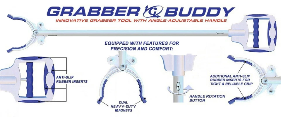 Grabber Buddy | PACK DE 2 | 2 imanes | Pinza de 30", 36", 48, 60 | Extensor de alcance Foto 4 de 4