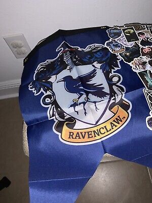 50 pc Harry Potter Vinyl Stickers + Fabric Ravenclaw Banner Lot Hogwarts  Laptops