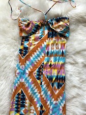 zara geometric print dress halter Vibrant Maxi Dress bold Unique Print Colorful