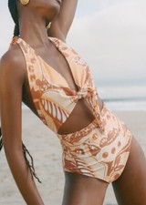  275 Mara Hoffman Maddy Cut-Out One Piece Swimsuit Size XS - NWT