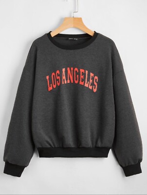 SHEIN Drop Shoulder Letter Graphic 