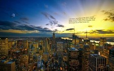 Landscape cityscape quote motivational building empire Custom Gaming Mat Desk