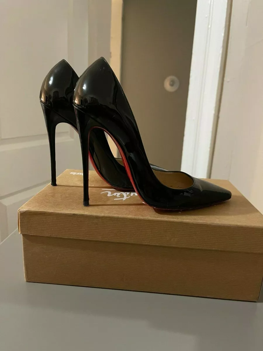 CHRISTIAN LOUBOUTIN Iriza 85 patent-leather pumps | NET-A-PORTER