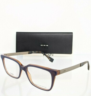 New Fendi Eyeglasses 50mm FENDI FENDIGRAPHY HOBO LOGO 50065 001 Gray Crystal Eyeglass  main image 3