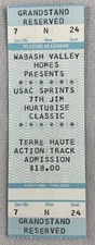 1996 07/12 Terre Haute Action Track Ticket-USAC Sprints 7th-Jim Hurtubise 