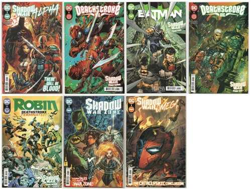Shadow War Alpha Omega Zone #1 Deathstroke Inc #8 #9 Batman #123 Robin #14 SET