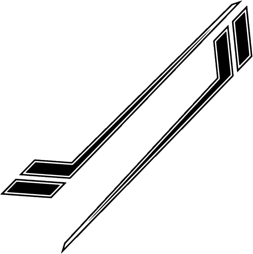 2X Calcomanías Adhesivas Hágalo Usted Mismo Modificadas Rayas Largas Decoración Lateral de Carrocería de Coche Foto 3 de 4