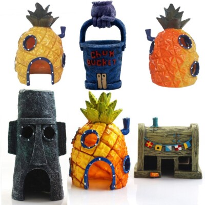 Spongebob- Squarepants Pineapple House Fish Tank Aquarium Ornament Home Decer