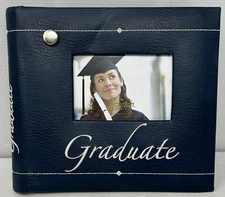 Photo Album "Graduate" 80 Page Leatherette Slip In Holds 160 Photos KOHLS 