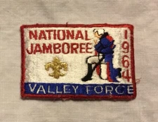 VINTAGE! BOY SCOUTS OF AMERICA 1964 NATIONAL JAMBOREE Patch Plastic Back GC