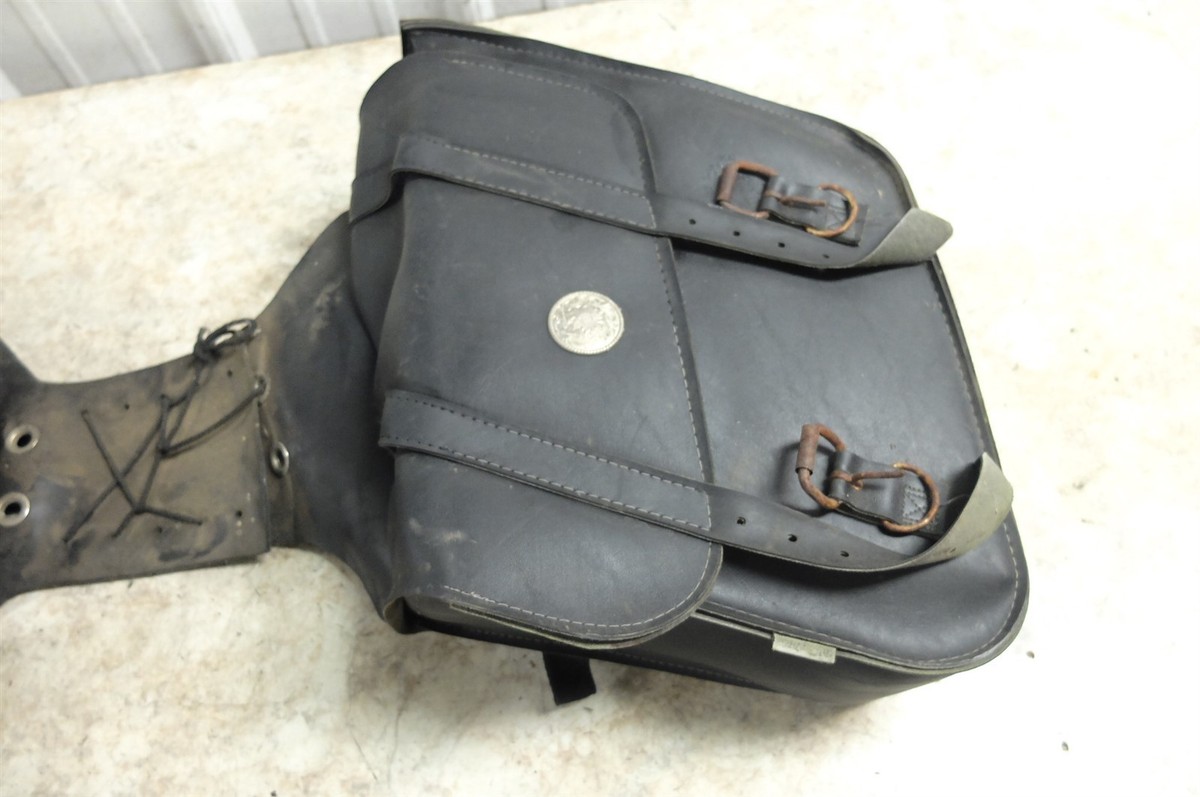 95 Yamaha XV 750 XV750 Virago leather motorcycle saddlebags saddle