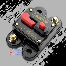 150 AMP CAR STEREO INLINE POWER CIRCUIT BREAKER REPLACES FUSE HOLDER 150A 12Volt