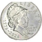 Emerging Liberty Dime 1776-2026 P, with DIE CRACK UNDER BUST ERROR Type2