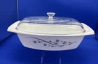 Vintage Pyrex #035 Golden Honeysuckle 2.5 Qt Casserole Dish w/ Lid