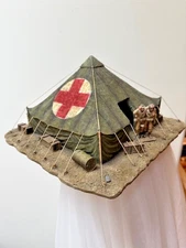 *RARE*  FIGARTI Retired WW II FIELD HOSPITAL TENT Set # DIO-05  W/Orig. Box