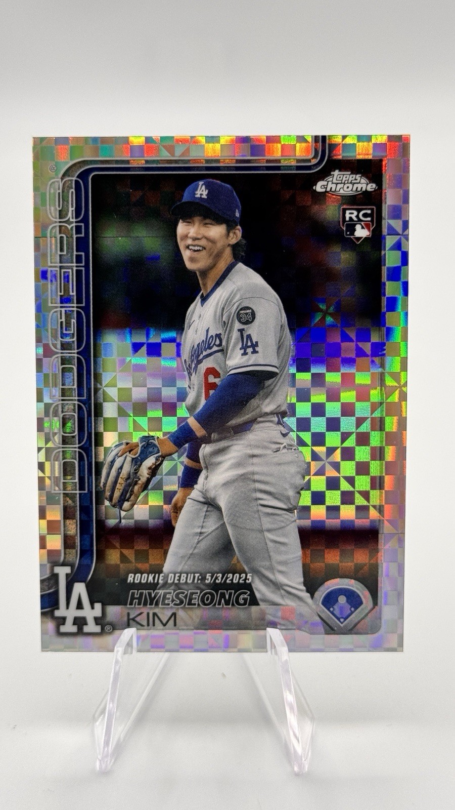 2025 Topps Chrome Update - Rookie Debut Hyeseong Kim #USC149 X-Fractor (RC)