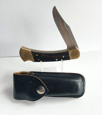 Buck Knife 110 Vintage 2-Dot 3-Pin Square Frame Folding Sharpened 1974-1980 READ