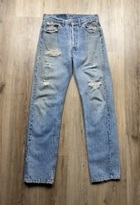 Vintage Levi  s 501 Denim Jeans Men  s Size 28x30 Made in USA Straight Leg