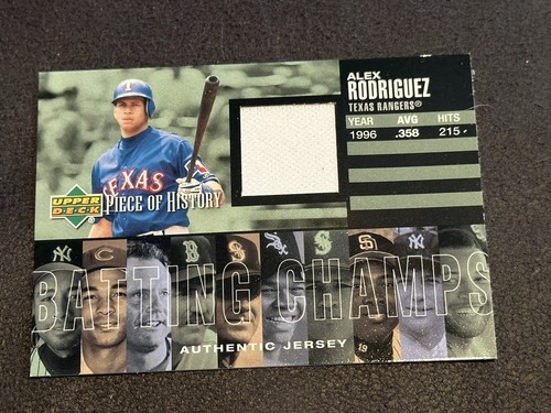 MAGLIA Alex Rodriguez 2002 UD Un pezzo di storia Batting Champs #BC-AR Rangers