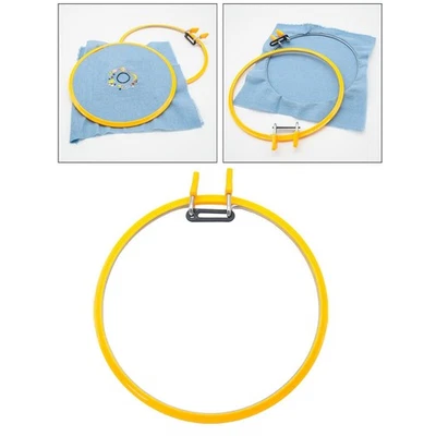 Cerceau de Broderie En Plastique Réglable Rond 22cm Couture Cadre de Point de - Photo 1/4