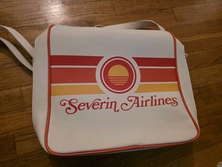 SEVERIN AIRLINES Travel Bag Messenger Crossbody Horror Cult Film Black Emanuelle