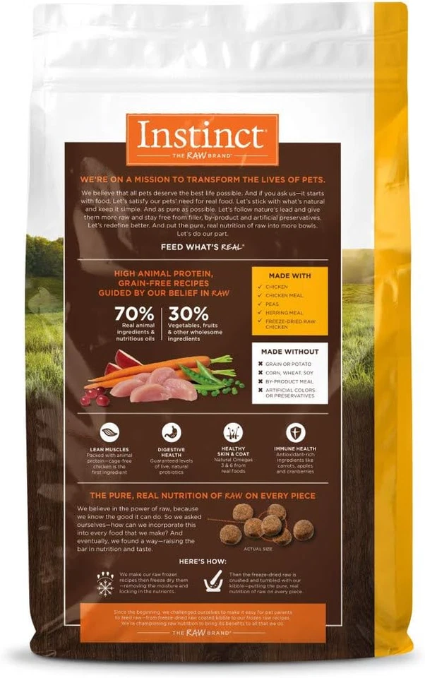 Instinct Original Chicken Dry Dog Food, 22.5 Lb. Bag - Image 2 of 4