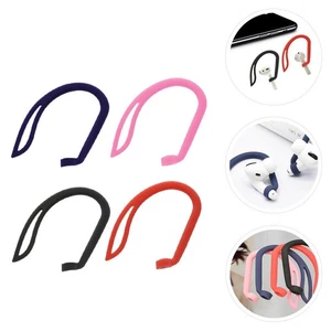 4Pcs Crochets d'oreille en silicone durables pour les écoutilles sans fil Léger et flexible