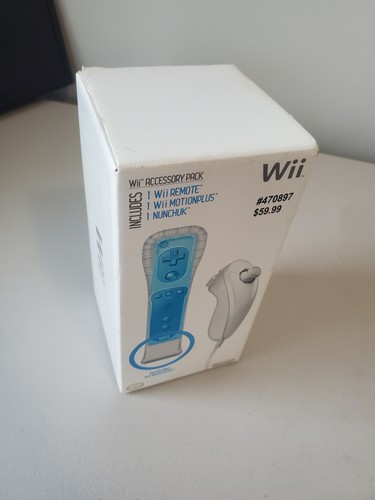 Wii Accessory Pack RARE SEALED Nintendo Wii Accessory Pack: BLUE WII REMOTE + WHITE ...