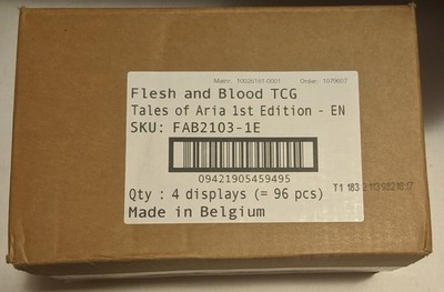 FAB Flesh & Blood Factory Sealed Booster Box (or case) of TALES OF ARIA 1st Ed