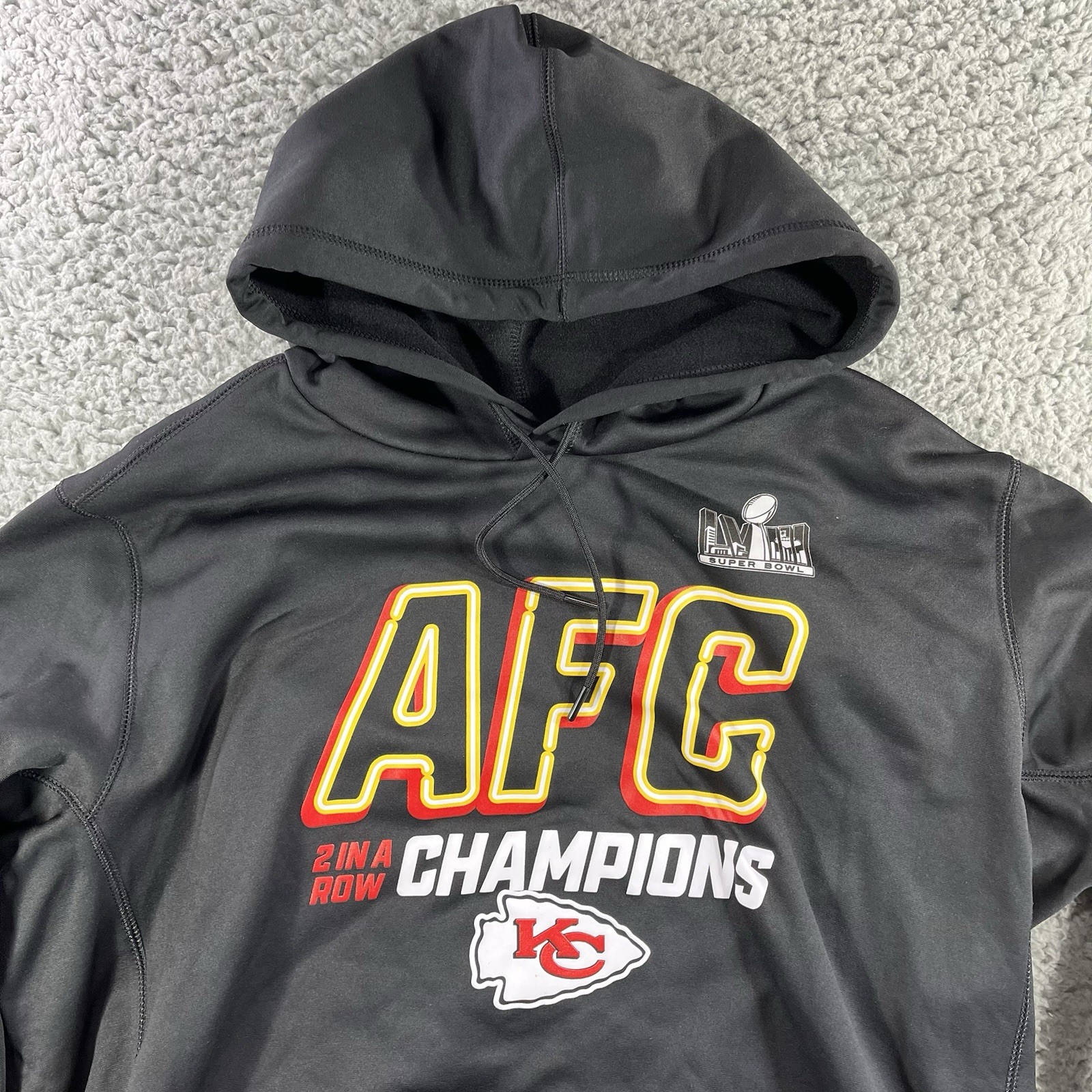 FILA FELPA CON CAPPUCCIO KANSAS CITY CHIEFS AFC CHAMPS 2 IN A ROW NIKE THERMA FIT UOMO 2XL NUOVA SENZA ETICHETTE