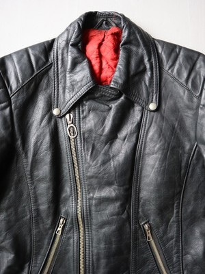 Vintage 70s Harro Leather Biker Jacket Size XS Made in Germany