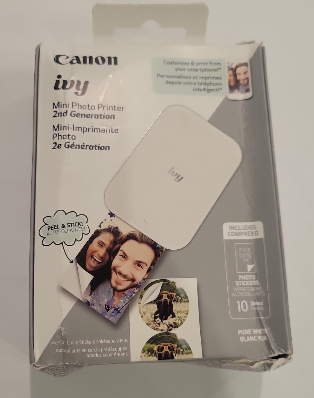 Canon Ivy 2nd Generation Mini Photo Printer, Open Box. no film. Available Now for $66.99