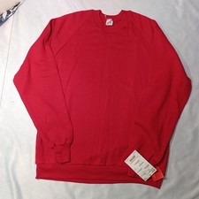 Vintage Jerzees Red Blank Crewneck Sweatshirt XXL Made in USA New