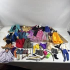 Big Vintage Lot of Disney Barbie Dolls Clothing, Accessories And More
