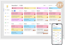 21.5" Digital Calendar Chore Chart 1080P Full HD Schedule Digital Calendar Wall