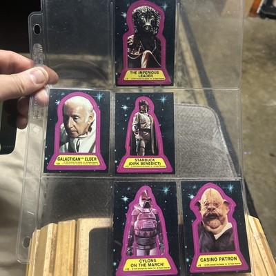 5 Different Topps 1978 Battlestar Galactica Card Stickers
