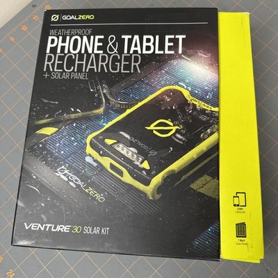 New Goal Zero Venture 30 Power Bank Recharger + Solar Panel Recharging Kit