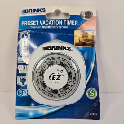Brinks Preset Vacation / Security / Holiday Indoor Timer 42-1009 EZ