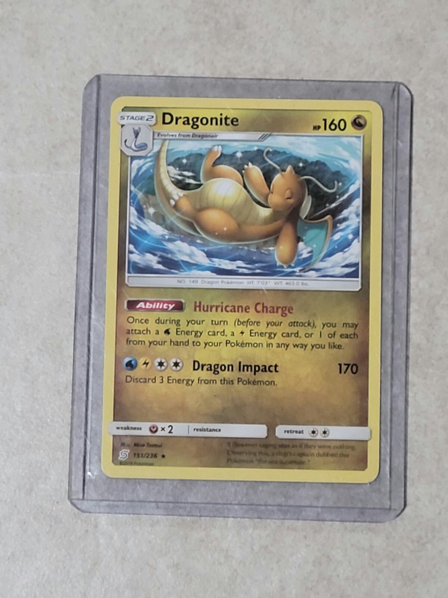 2019 POKEMON UNIFIED MINDS DRAGONITE STAGE 2 COMMON TRADING GAME