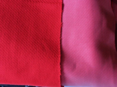 Piece of Bright Red Lined Fabric 2.9m Long x 154cms Wide