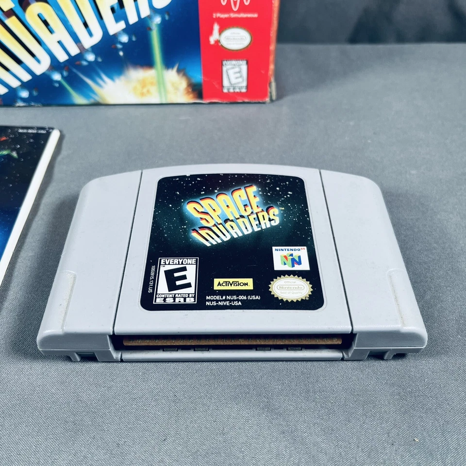 Space Invaders (Nintendo 64, 1999) Box Manual Complete CIB N64 - Image 2 of 4