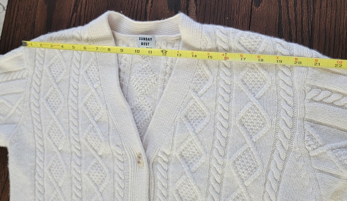 Sunday Best Aritzia Womens Merino Wool Chunky Knit Cardigan