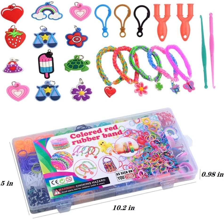 1500pcs Loom Rubber Bands Kit, Kids Complete Bracelet Making Set